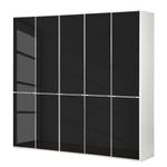 Draaideurkast Chicago I Wit/zwart glas - 250 x 236 cm - 5 deuren