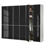Draaideurkast Chicago I Wit/zwart glas - 300 x 216 cm - 6 deuren