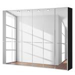 Drehtürenschrank Chicago I Schwarz / Spiegelglas - 300 x 236 cm - 6 Türen