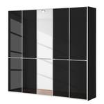 Drehtürenschrank Chicago II Glas Schwarz - 250 x 216 cm - 5 Türen