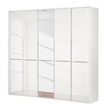 Draaideurkast Chicago II Hoogglans wit/spiegelglas - 250 x 216 cm - 5 deuren
