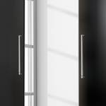 Draaideurkast Claudine (met spiegel) parelglans zwart/alpinewit - Breedte: 135 cm - 3 deuren - 2