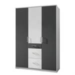 Armoire à portes pivotantes Julan II Blanc alpin / Anthracite - Sans portes miroir