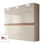 Drehtürenschrank Comos Hochglanz Creme - Schrankbreite: 252 cm - 5-türig