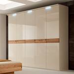 Drehtürenschrank Comos Hochglanz Creme - Schrankbreite: 252 cm - 5-türig