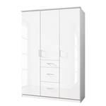 Drehtürenschrank Duncans Hochglanz Weiß - 135 cm (3-türig) - Breite: 135 cm