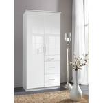 Drehtürenschrank Duncans Hochglanz Weiß - 135 cm (3-türig) - Breite: 90 cm