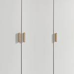 Armoire à portes battantes Falun Blanc alpin / Frêne de Coimbra - Largeur : 136 cm