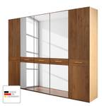 Drehtürenschrank Faro Eiche teilmassiv - lackiert - Breite: 100 cm - 2 Türen - Ohne Passepartoutrahmen - 2 Spiegeltüren