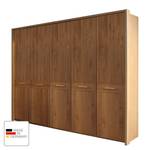 Armoire à portes battantes Faro Chêne verni partiellement massif - Largeur : 100 cm - 2 porte - Avec cadre passepartout - Sans portes miroir