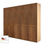 Armoire à portes battantes Faro Chêne verni partiellement massif - Largeur : 50 cm - 1 porte - Sans cadre passepartout - Sans portes miroir