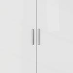 Armoire Garmisch-Plus portes pivotantes - Blanc brillant / Blanc alpin - Largeur : 181 cm