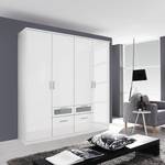 Armoire Garmisch-Plus portes pivotantes - Blanc brillant / Blanc alpin - Largeur : 181 cm