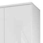 Armoire Garmisch-Plus portes pivotantes - Blanc brillant / Blanc alpin - Largeur : 271 cm