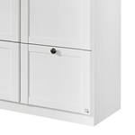 Armoire à portes battantes Gera Blanc alpin - Largeur : 136 cm - 3 portes