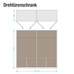 Drehtürenschrank Gera Alpinweiß - Breite: 181 cm - 4 Türen