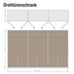 Drehtürenschrank Gera Alpinweiß - Breite: 271 cm - 6 Türen