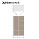 Drehtürenschrank Gera Alpinweiß - Breite: 91 cm - 2 Türen