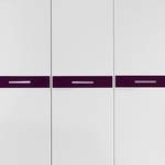 Armoire à portes battantes Gina Blanc alpin / Couleur mûre brillante - 135 cm (3 portes) - 2 tiroirs