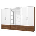 Armoire portes battantes Hersbruck-Extra Largeur : 271 cm - 2 miroir