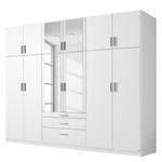 Armoire à portes battantes Hildesheim Blanc alpin - Largeur : 271 cm - Avec portes miroir