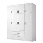 Armoire à portes battantes Hildesheim Blanc alpin - Largeur : 181 cm - Sans portes miroir