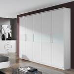 Armoire à portes battantes Narbonne Blanc alpin / Verre blanc - 271 cm - 6 portes