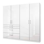 Armoire à portes battantes Homburg I Blanc alpin brillant - Largeur : 181 cm - Sans portes miroir