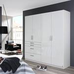 Armoire à portes battantes Homburg I Blanc alpin brillant - Largeur : 181 cm - Sans portes miroir