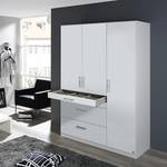 Armoire à portes battantes Homburg I Blanc alpin - Largeur : 136 cm - Sans portes miroir