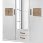 Armoire à portes battantes Kärnten Blanc - Bois manufacturé - 135 x 199 x 58 cm