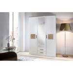 Armoire à portes battantes Kärnten Blanc - Bois manufacturé - 135 x 199 x 58 cm