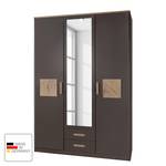 Drehtürenschrank Kärnten Grau - Holzwerkstoff - 135 x 199 x 58 cm