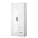 Armoire à portes battantes KiYDOO II Blanc brillant / Blanc alpin - 91 x 210 cm - 2 porte - Basic