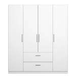 Armoire à portes battantes KiYDOO II Blanc alpin - 181 x 210 cm - 4 portes - Classic