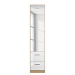 Armoire à portes battantes KiYDOO III Blanc brillant / Imitation chêne de Riviera - Blanc brillant / Imitation chêne de Riviera - Hauteur : 197 cm