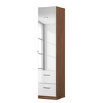 Armoire à portes battantes KiYDOO III Blanc brillant / Imitation chêne de Stirling - Blanc brillant / Imitation chêne de Stirling - Hauteur : 210 cm