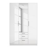 Armoire à portes battantes KiYDOO IV Blanc brillant / Blanc alpin - 136 x 197 cm - 3 portes - Classic