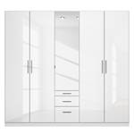 Armoire à portes battantes KiYDOO IV Blanc brillant / Blanc alpin - 226 x 197 cm - 5 portes - Basic