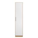 Armoire à portes battantes KiYDOO V Blanc / Imitation chêne de Riviera - 47 x 197 cm - 1 porte - Basic