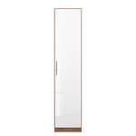 Drehtürenschrank KiYDOO V Hochglanz Weiß / Eiche Stirling Dekor - 47 x 197 cm - 1 Tür - Classic