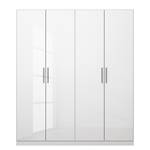 Armoire à portes battantes KiYDOO V Blanc brillant / Blanc alpin - 181 x 197 cm - 4 portes - Basic