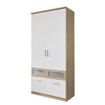 Armoire à portes battantes Bochum-Extra Blanc alpin / Imitation chêne de Sonoma - 91 cm - 2 portes