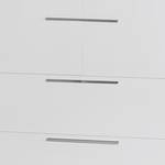 Drehtürenschrank Nogaro Weiß - Breite: 223 cm - 4 Türen