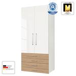 Armoire à portes battantes KSW II Blanc alpin brillant / Chêne sauvage - 4