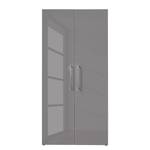 Armoire à portes battantes KSW I Gris lave brillant - Largeur : 100 cm - 2 porte