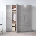 Armoire à portes battantes KSW I Gris lave brillant - Largeur : 100 cm - 2 porte