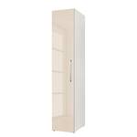 Armoire à portes battantes KSW I Couleur latte macchiato brillant - Largeur : 40 cm - 1 porte