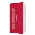 Armoire à portes battantes KSW I Rouge brillant - Largeur : 100 cm - 2 porte