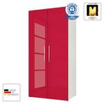 Armoire à portes battantes KSW I Rouge brillant - Largeur : 100 cm - 2 porte